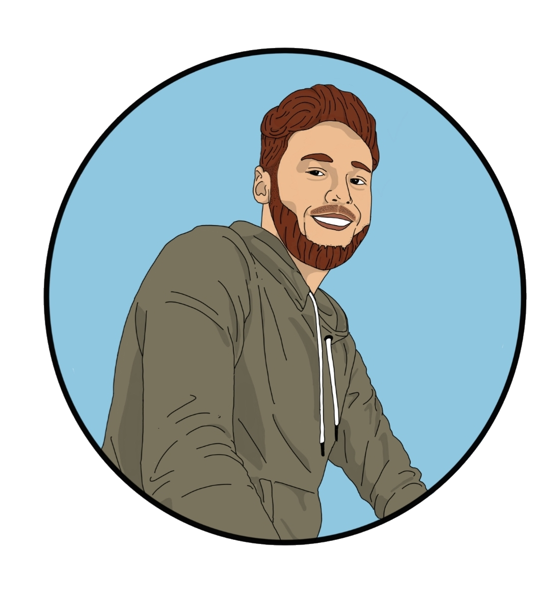 Illustrated portrait of Thomas Brinkman